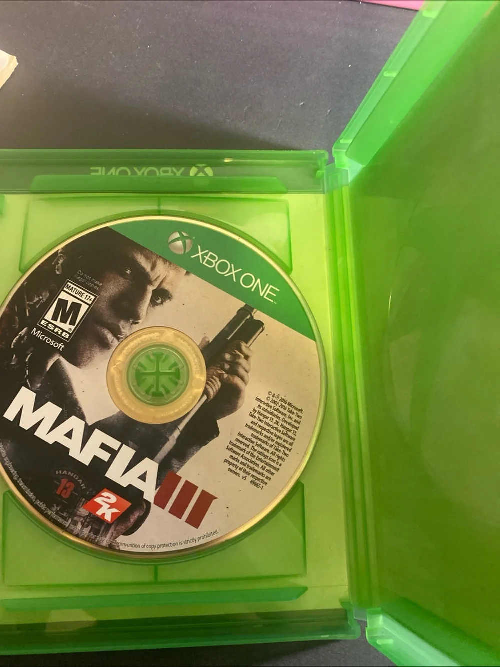 Mafia III Microsoft Xbox One Disc w Case Video Game Tested